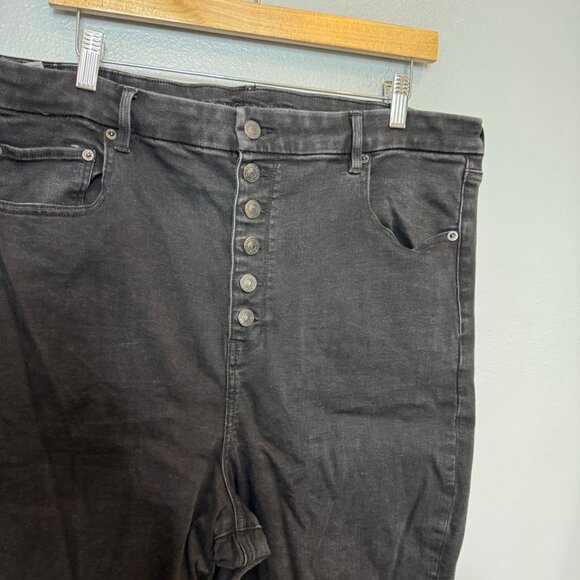 AMERICAN EAGLE curvy highest rise flare jeans in black size 20 - Picture 2 of 6